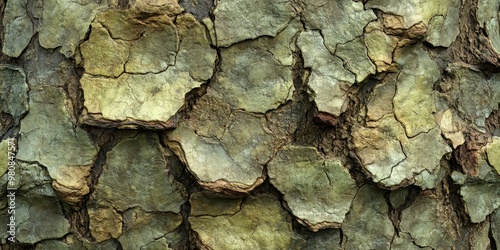 Close-up of textured tree bark showcasing natural patterns and colors.