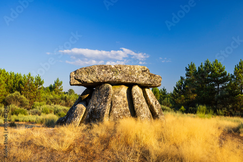 Dolmen Anta de Fonte Coberta near Alijo, Vila Cha, Portugal 