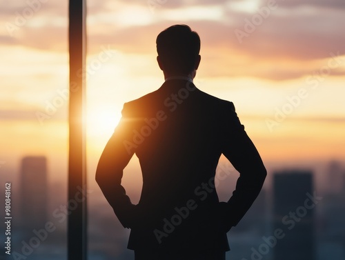 A business leader in a conference room, showcasing sustainable achievements made possible by funding