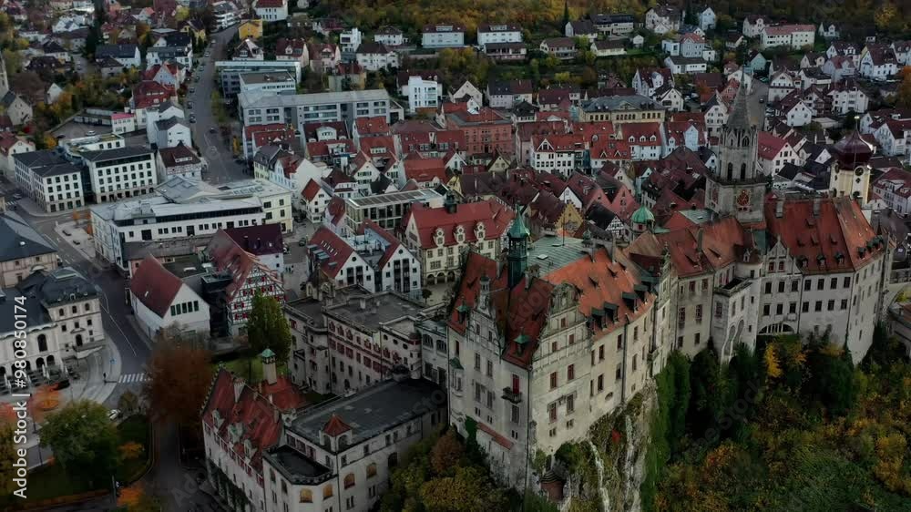 Aerial view of the town centre of Tuttlingen, Black Forest, Baar, Heuberg, Baden-Württemberg, Germany