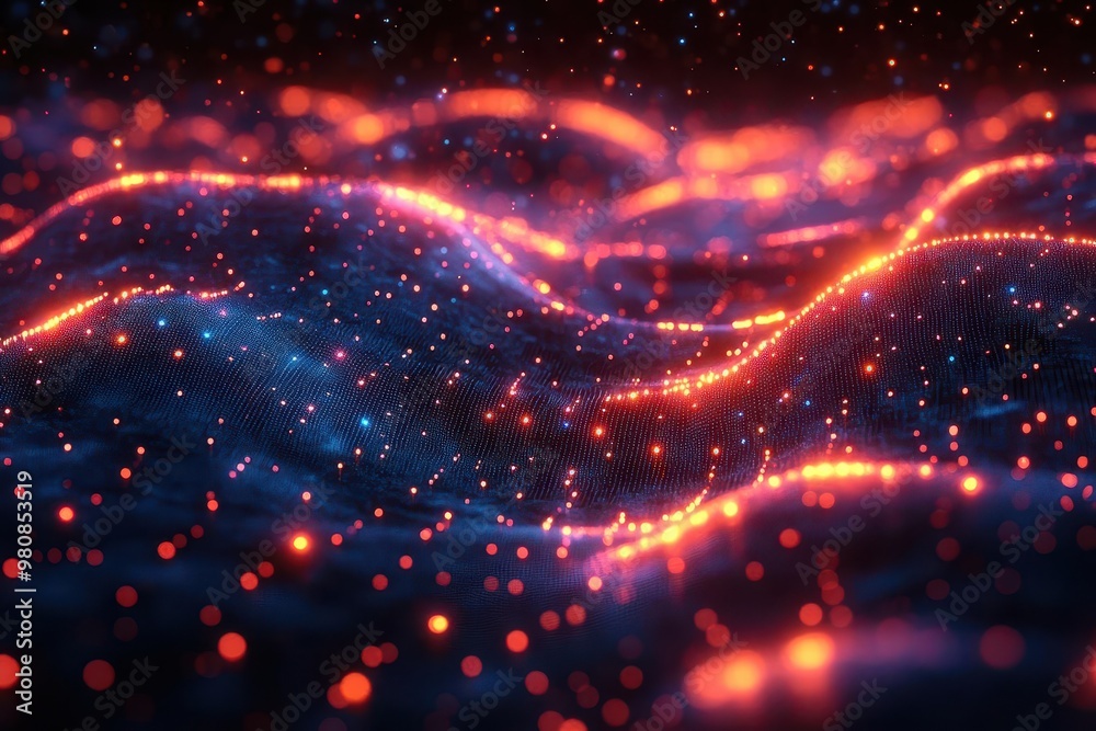 futuristic visualization of ai and machine learning concepts glowing data streams interconnected nodes deep blue and neon colors technological complexity futuristic visualization of ai and machine learning concepts glowing data streams interconnected nodes deep blue and neon colors technological complexity