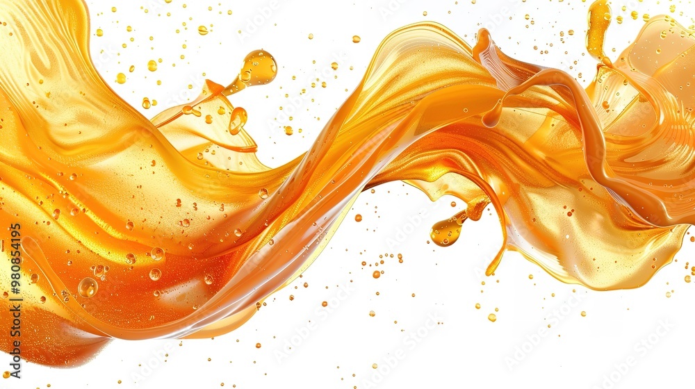 An isolated liquid image on a pristine white background. The liquid has a smooth and flowing texture. There are highlights and reflections that add a touch of elegance. The white background makes the An isolated liquid image on a pristine white background. The liquid has a smooth and flowing texture. There are highlights and reflections that add a touch of elegance. The white background makes the