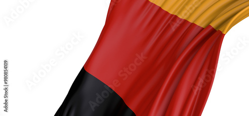 The German flag waving prou...