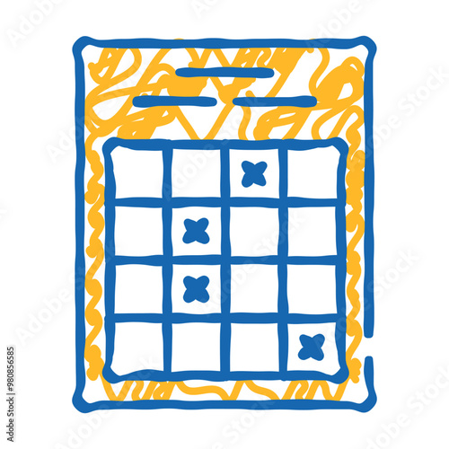 lottery card doodle icon sketch vector. lottery card sign. isolated symbol illustration