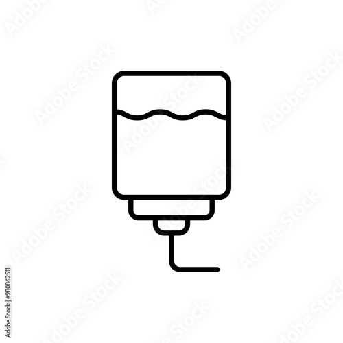 Anesthesia outline icons, minimalist vector illustration ,simple transparent graphic element .Isolated on white background