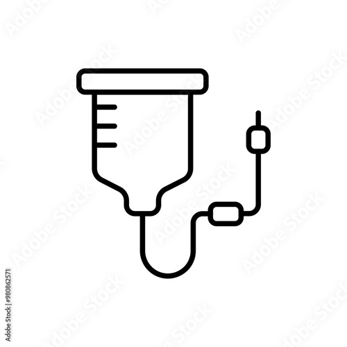 Anesthesia outline icons, minimalist vector illustration ,simple transparent graphic element .Isolated on white background