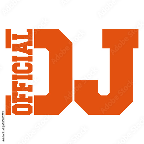 Cool Official DJ Club Music Party Text Lettering Design Lover Art Vector Illustration Card T-Shirt Poster Sticker Graphic Print Decorative Drawing Isolated Logo Decoration Symbol Creative Cool Style
