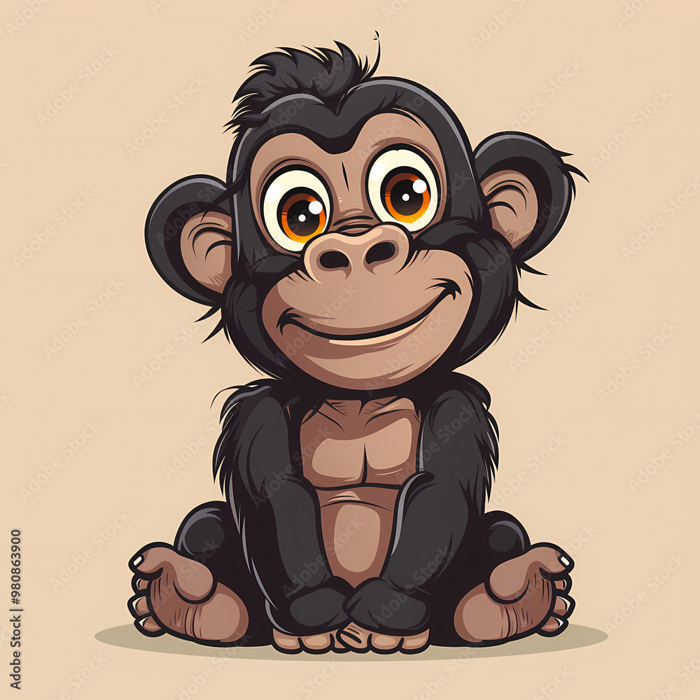Fototapeta premium gorilla catoon cute vector image