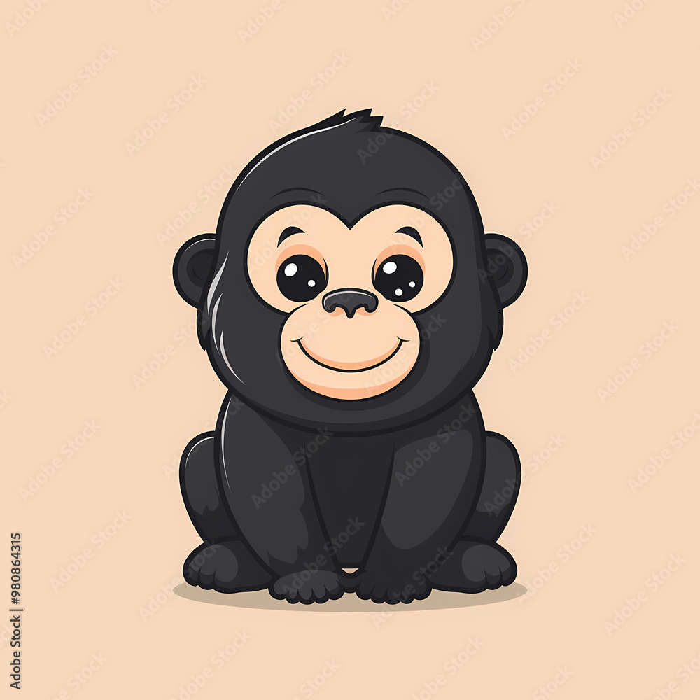 Fototapeta premium gorilla catoon cute vector image
