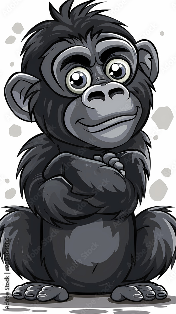 gorilla catoon cute vector image gorilla catoon cute vector image