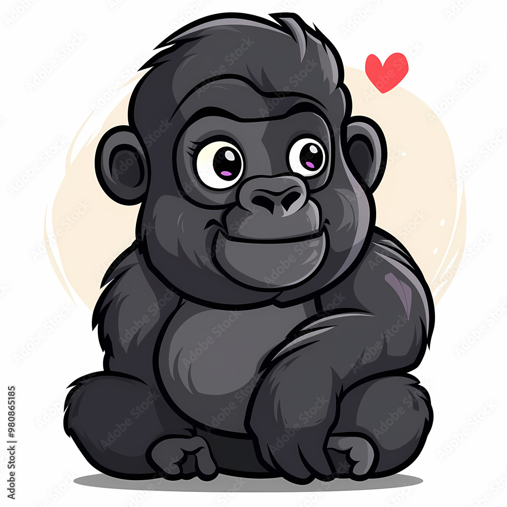 Fototapeta premium gorilla catoon cute vector image