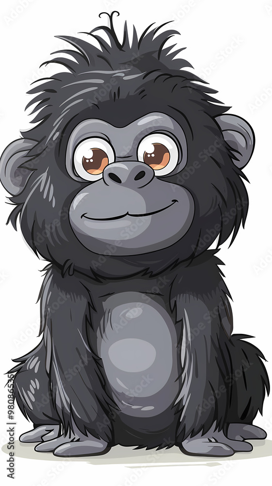 gorilla catoon cute vector image gorilla catoon cute vector image