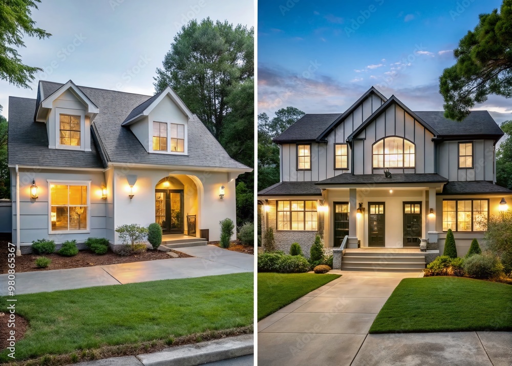 Dramatic transformation of a dated, worn-out house to a modern, sleek, and beautifully renovated home with new Dramatic transformation of a dated, worn-out house to a modern, sleek, and beautifully renovated home with new