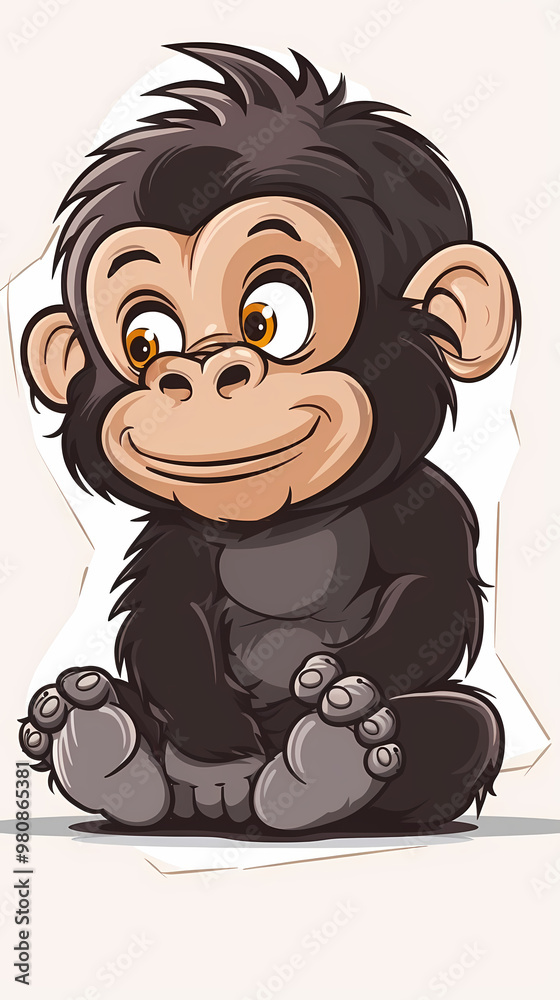 Obraz premium gorilla catoon cute vector image