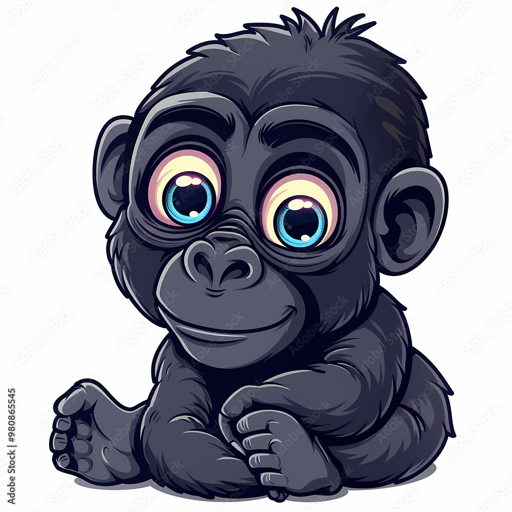 Fototapeta premium gorilla catoon cute vector image