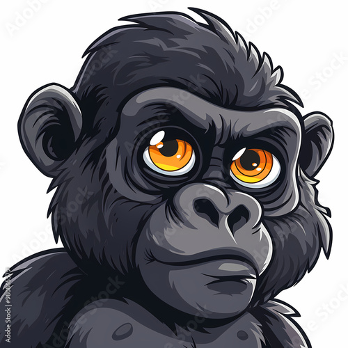 Wallpaper Mural gorilla catoon cute vector image Torontodigital.ca