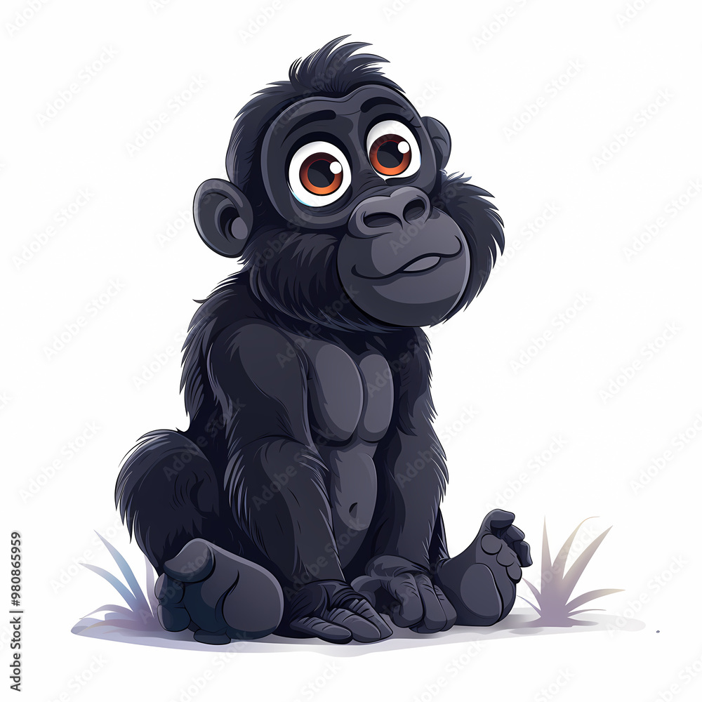 gorilla catoon cute vector image gorilla catoon cute vector image