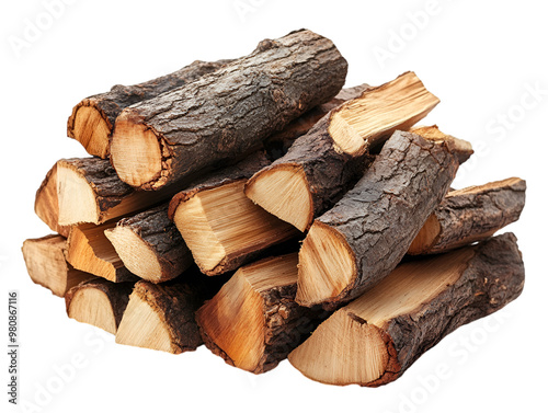 a pile of wood logs