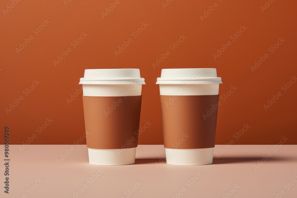 Floating Dual Paper Coffee Cup coffee cup latte.
