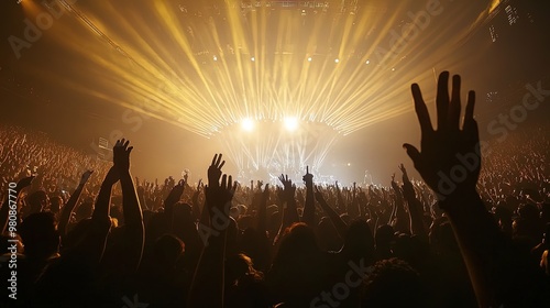 Celebrating Unity: Fans Embrace the Moment at a Dazzling Concert - Perfect Artwork for Sports Interiors and Inspirational Posters!