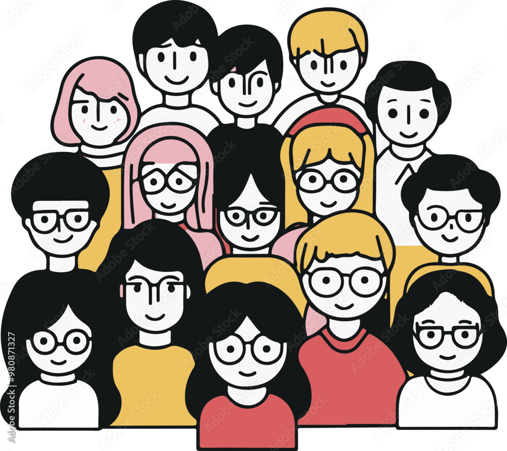 Illustrative Vector of Diverse Group of People Illustrative Vector of Diverse Group of People