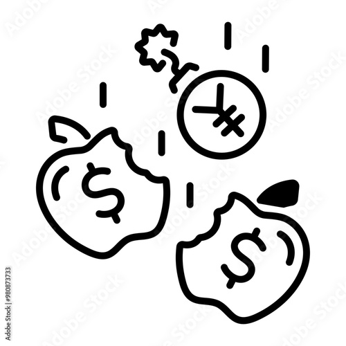 Food insecurity icon in line style