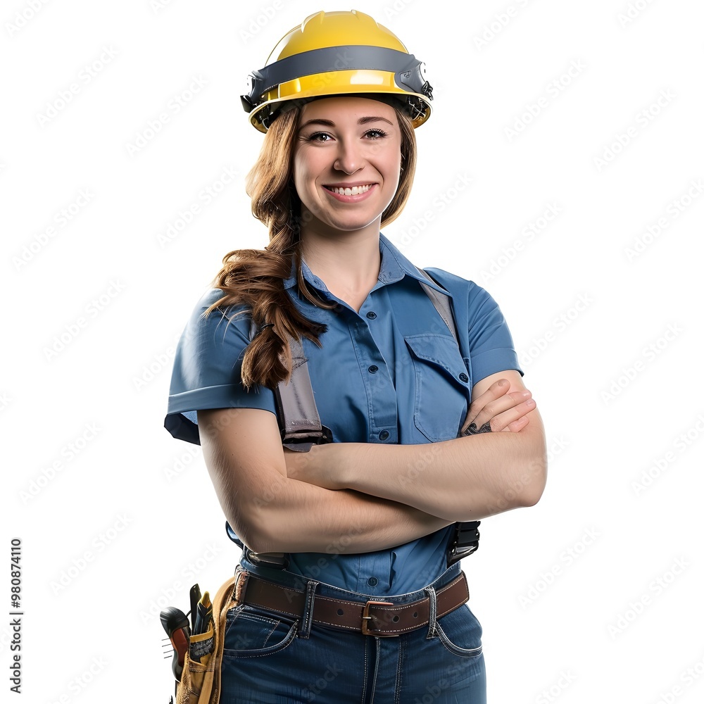 portrait of female worker portrait of female worker
