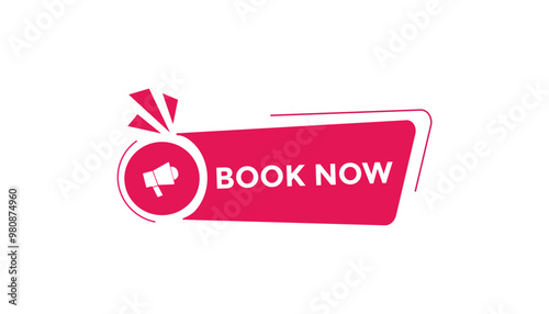 Book now button web banner templates. Vector Illustration 
