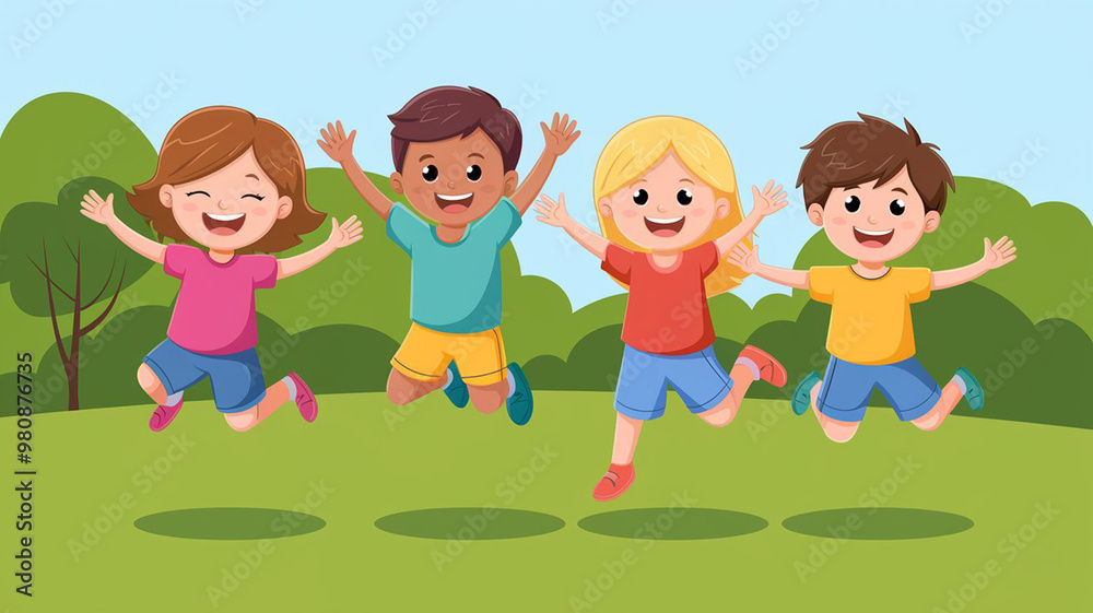 A group of diverse children smiling together ,no background A group of diverse children smiling together ,no background