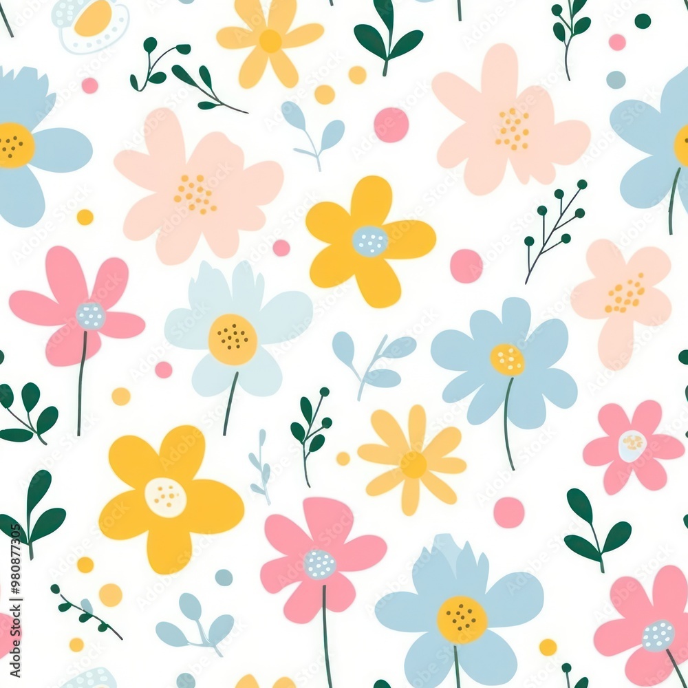 Pattern flower backgrounds plant.