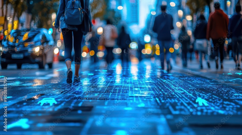 Fototapeta premium Computer vision technology in action