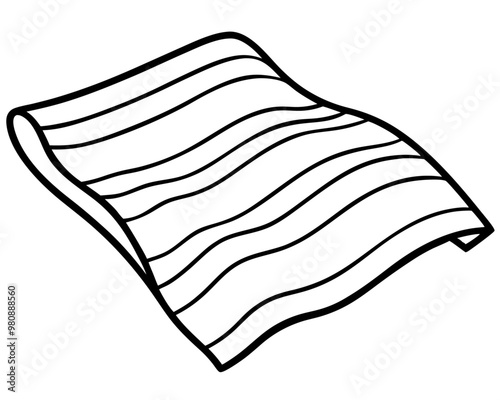 beach towel outline coloring book page line art drawing