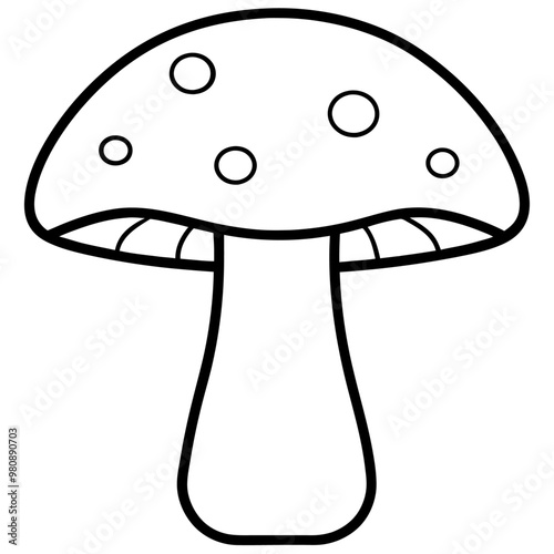boletus outline coloring book page line art drawing