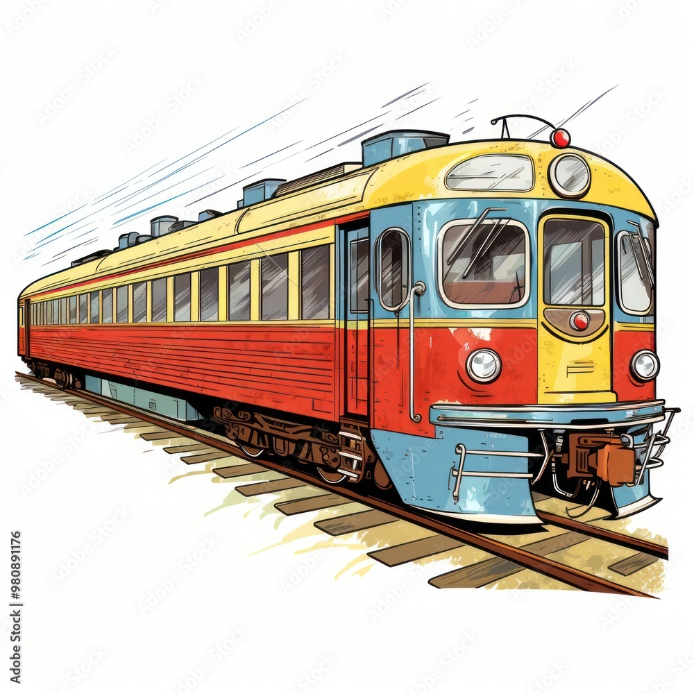 Obraz premium Train train vehicle railway.