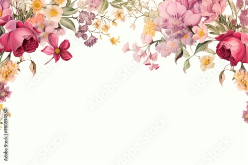 Floral border backgrounds pattern flower.