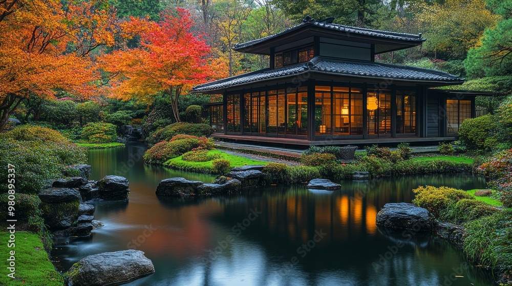 Japanese town house with a magnificent view, Japanese culture and architecture, a life intertwined with nature Japanese town house with a magnificent view, Japanese culture and architecture, a life intertwined with nature