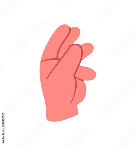 Hand, pointing, leaning, grasping, clenching, holding, different arm action, gesture symbol, different hand gestures, signs shown with palm and fingers isolated on background flat vector illustration.