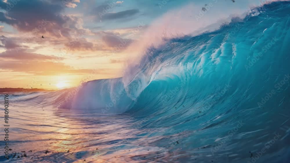 animated tsunami with looping animated tsunami with looping