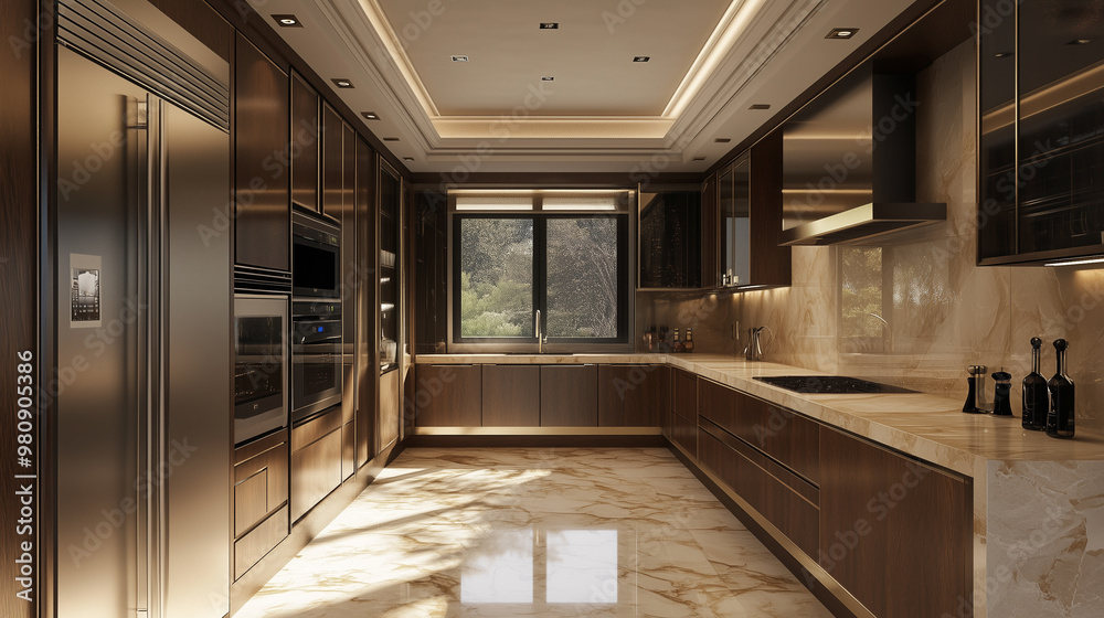 3d render of interior in the kitchen 3d render of interior in the kitchen