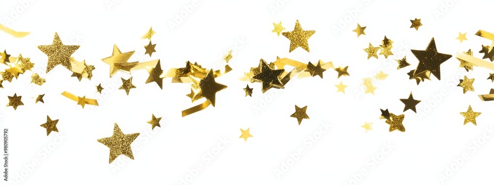 3D Illustration of Falling Stars for the Holidays