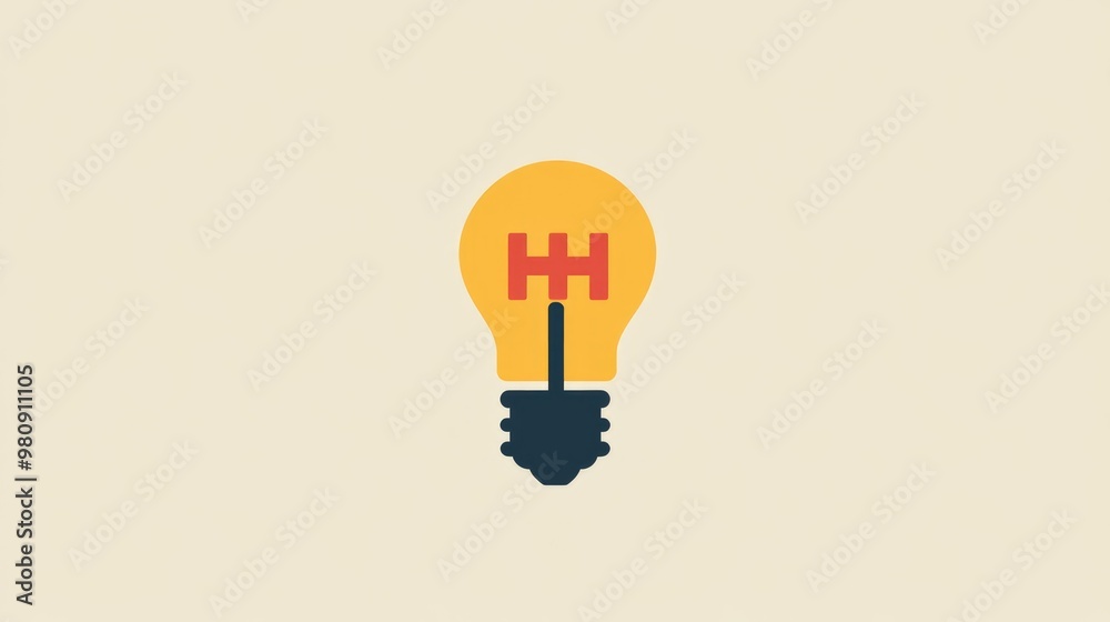 Hh Logo Design With Light Bulb Icons And Electric H Modern Simple Shape Vector Illustration Hh Logo Design With Light Bulb Icons And Electric H Modern Simple Shape Vector Illustration