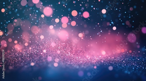 Abstract Particles Dust Background In Colorful Nature Art With Flying Grains On A Dark Sky Soothing Pastel Shimmer And Sparkle