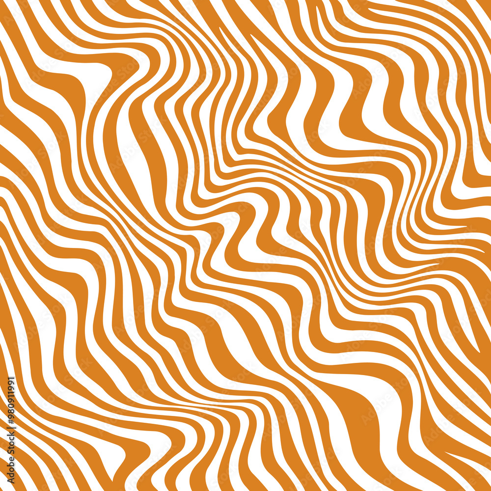 Wavy swirl caramel seamless pattern or peanut background of zebra wavy lines, abstract vector. Caramel or peanut butter and syrup flows pattern background with geometric wavy lines for sweet dessert Wavy swirl caramel seamless pattern or peanut background of zebra wavy lines, abstract vector. Caramel or peanut butter and syrup flows pattern background with geometric wavy lines for sweet dessert