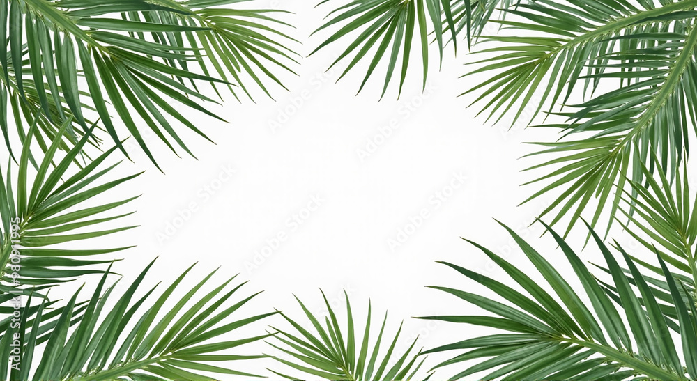 palm leaves frame palm leaves frame