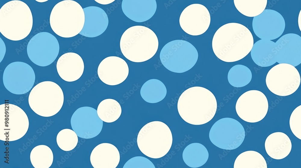 Blue and White Polka Dot Design Blue and White Polka Dot Design