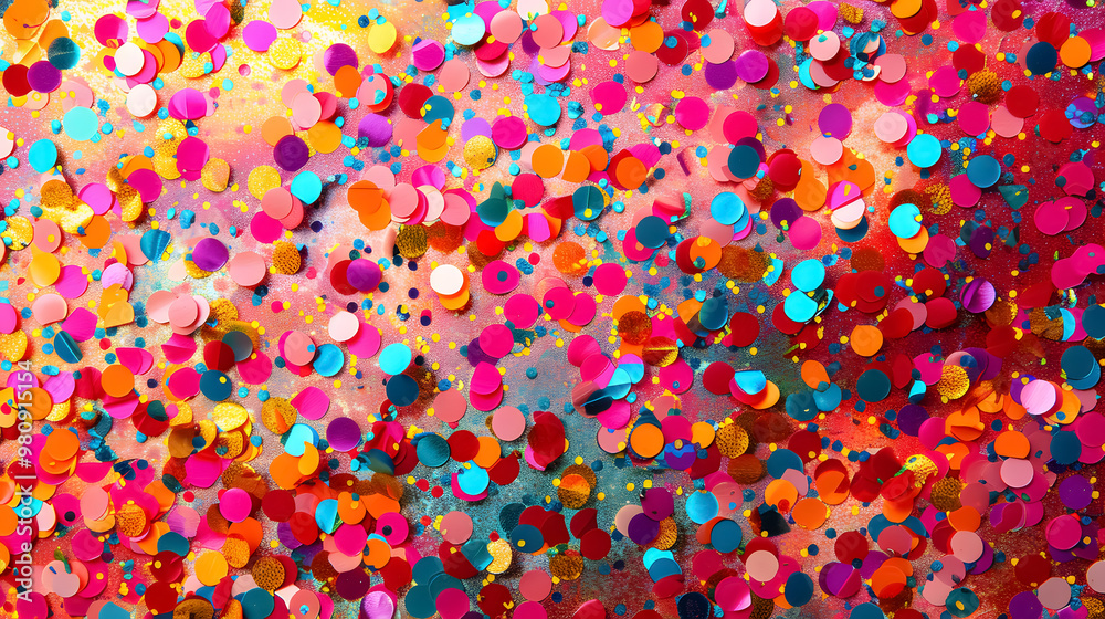 Background with colorful confetti. Background with colorful confetti.
