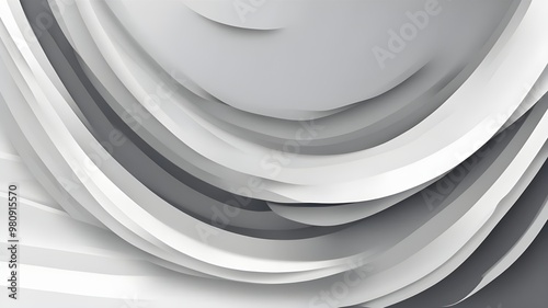 Glossy and Layered Effect on Grey-White Abstract Background