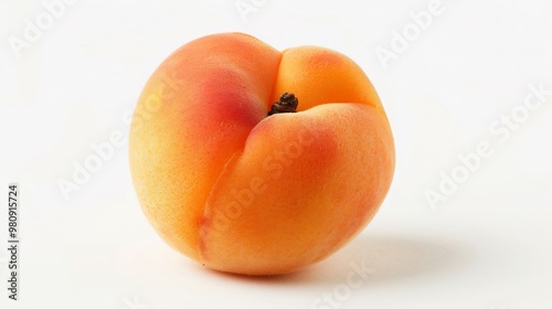 Ripe Apricot on a White Background