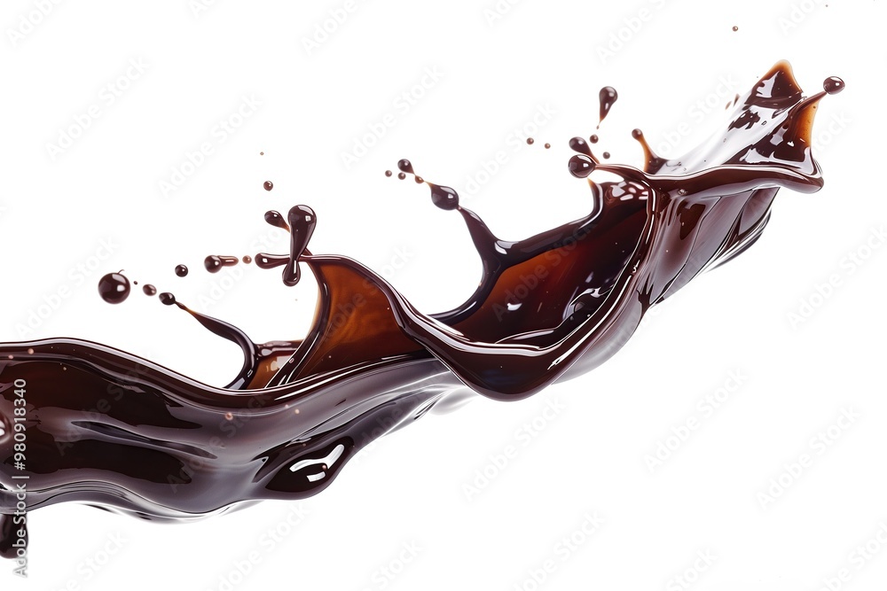 melted chocolate splash on white background melted chocolate splash on white background