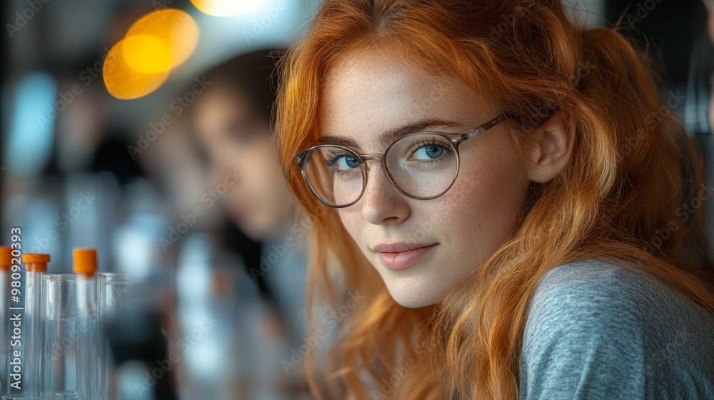 Portrait of a child student candidate as a scientist in adolescence